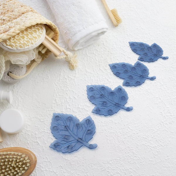 Mat, Mini Pvc Anti-Slip Bat Mat Non Slip Baby Bath Mats, Mini Child Safety Anti Slip Shower Mats Leaf Shaped for Kids (4 pc Set) - dailyneed.life