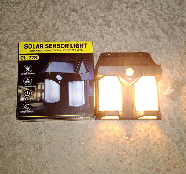 Outdoor Solar Wall Lamp Outdoor Waterproof High Quality Lamp Induction Garden Lamp Garden Villa Night Lamp Double Lamp Light (1 Pc) - dailyneed.life