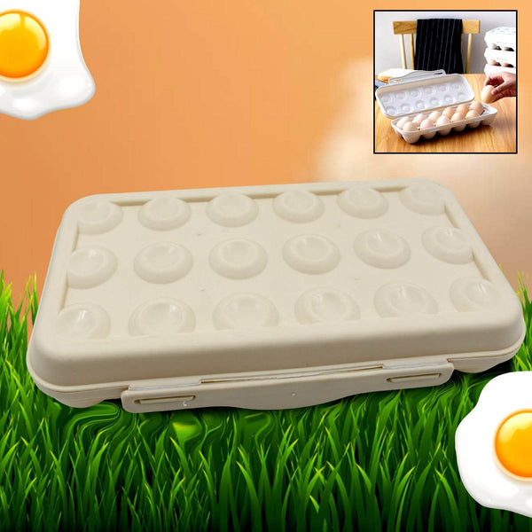 18 Grid Egg Holder Storage, Shock-Proof Egg Container with Buckle, Egg Carrier, Egg Tray, Egg Shelter, Effective Full Seal, Egg House use for Fridge, Camping, Kitchen - dailyneed.life