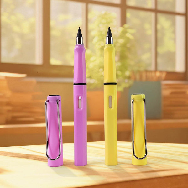 2In1 Everlasting Pencil Replaceable Head With Eraser (2 Pc / Mix Color) - dailyneed.life