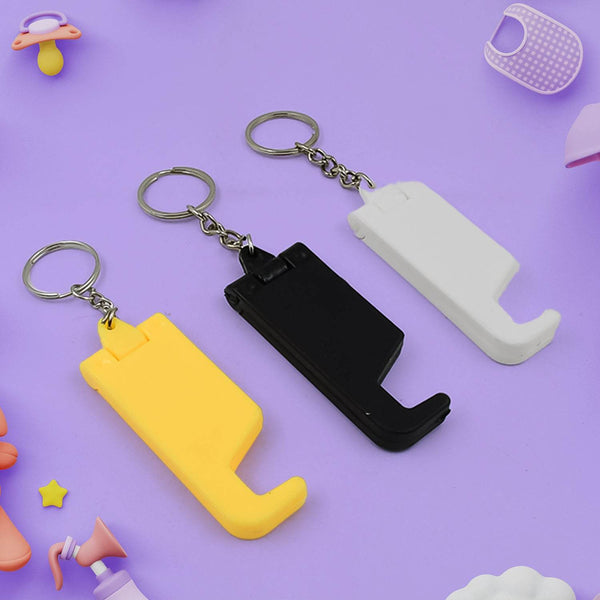 2 in 1 Plastic Keychain with Mobile Stand / Phone Holder (1 Pc / Multicolor) - dailyneed.life