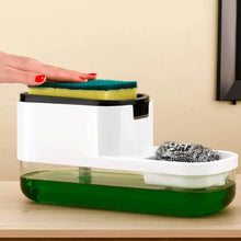 2 in 1 Plastic Dish Soap Liquid Dispenser Sponge Holder ,Sabudani (1 Set) - dailyneed.life
