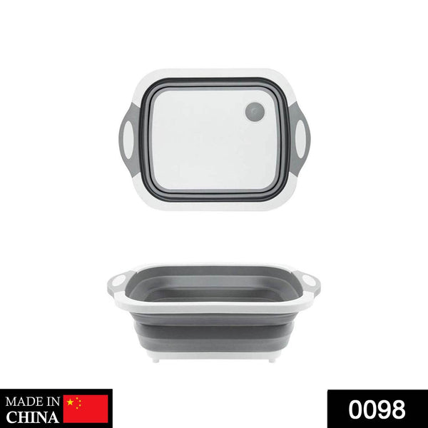 Foldable Chopping Board, Dish Rack, Washing Bowl & Draining Basket, 3in1 Multi-Function - dailyneed.life