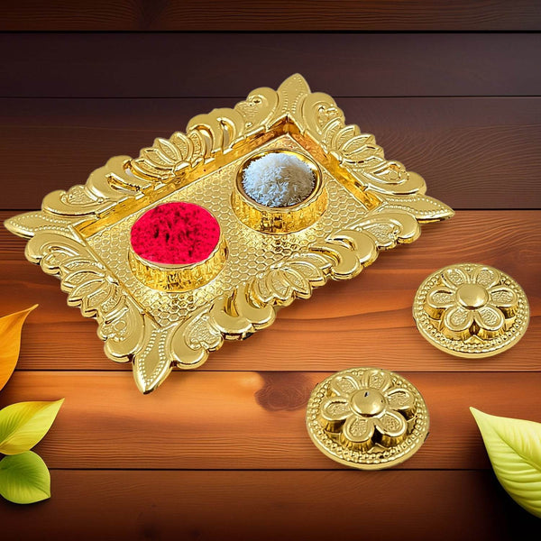Tray Shape Rakasha Bandhan Special Puja Thali (1 Pc) - dailyneed.life