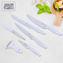 Marble Coated Stainless Steel Kitchen Knife Set (6 Pc) - dailyneed.life