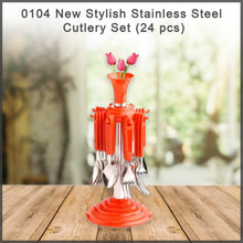 New Stylish 24 Pcs Plastic, Stainless Steel Cutlery Set (Pack of 24) - dailyneed.life