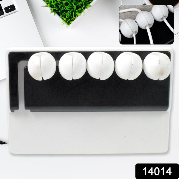 5 Slots Adhesive Desk Cable Cord Holder for Charging Cable (1 Pc / Mix Color) - dailyneed.life