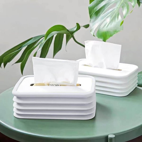 Simple Silicone Tissue Holder – Cube/Cylinder Tissue Box for Bathroom, Office, Car & Bedroom - dailyneed.life