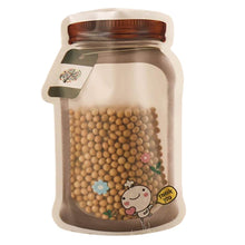 Plastic Transparent Big Jar Shaped Pouch With Zipper (1 Pc) - dailyneed.life