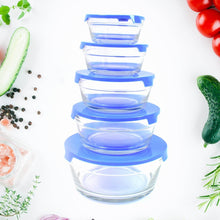 Modern Glass Bowl Set Mixing / Storage Bowls with Lids (5 Pcs Set) - dailyneed.life