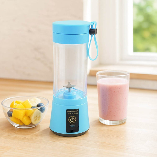 Multi-Purpose Portable USB Electric Juicer 6-Blades, Protein Shaker, Blender Mixer Cup (380 ML) - dailyneed.life
