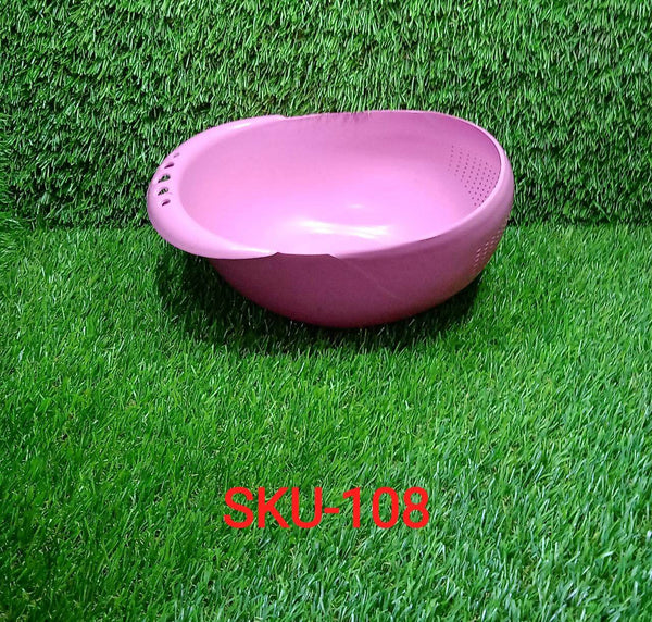 Kitchen Plastic big Rice Bowl Strainer Perfect Size for Storing and Straining - dailyneed.life