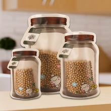 Plastic Transparent Jar Shaped Pouch With Zipper (3 Pcs Set) - dailyneed.life