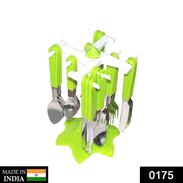 24 Piece Stainless Steel Premium Cutlery Set With Stand - dailyneed.life