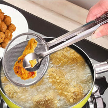 2In1 Stainless Steel Filter Spoon with Clip Food Kitchen Oil-Frying Multi-Functional - dailyneed.life