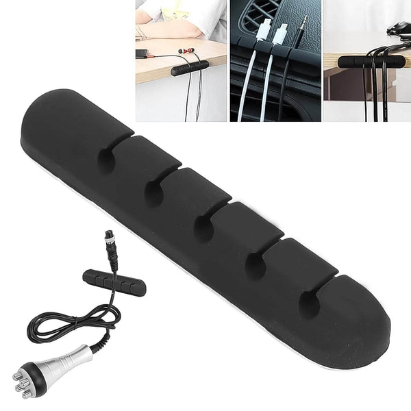 5 Slot Cable Clips - Silicone Adhesive Cord Management Organizer (1 Pc / 5 Slot) - dailyneed.life