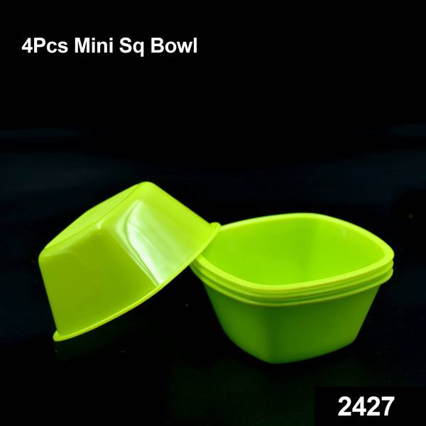 Square Plastic Bowl For Serving Food (Pack of 4) - dailyneed.life