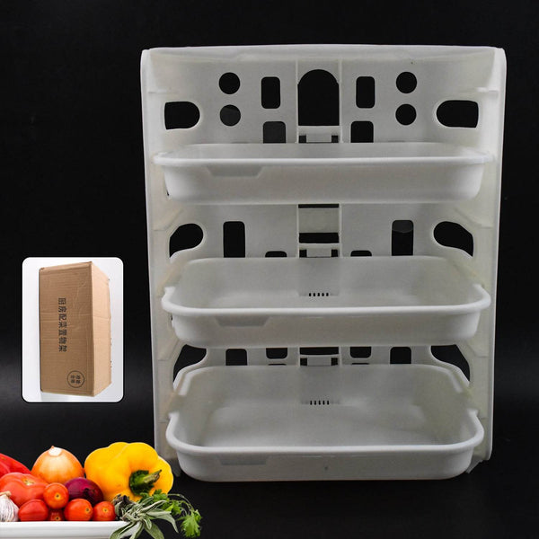Plastic 3 Layer Wall-Mounted Food Organizer Rack (1 Set) - dailyneed.life