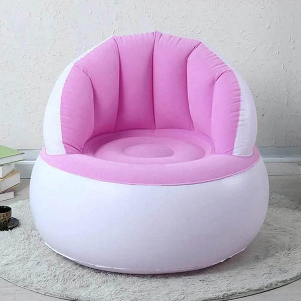 Kids inflatable sofa chair with backrest & Foot Air Pump with Hose (1 Set / 85x74 Cm Approx) - dailyneed.life
