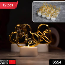 Set of 12 Multicolor Flameless Heart Candles for Decoration, Diwali - dailyneed.life