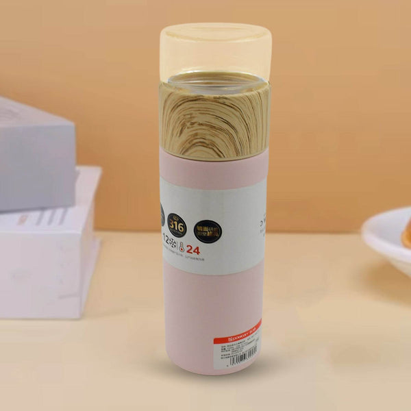 Steel Water Bottle With Glass Lid (350 ML) - dailyneed.life