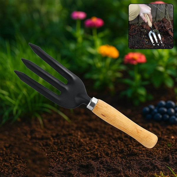 Hand Weeding Fork (Steel, Black) - dailyneed.life