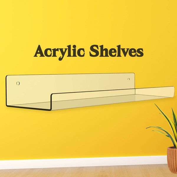 Acrylic Shelves, Clear Shelves Wall Mounted (38×11 Cm / 1 pc / With 2 Screw) - dailyneed.life