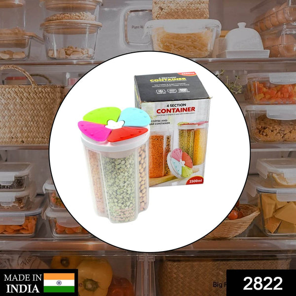 4 Section Storage containers airtight Transparent Food Plastic Storage Container - dailyneed.life