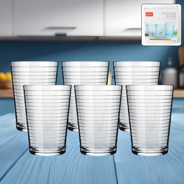 Apex Pyramid Ringo Plastic Glass – 300ml Approx | Durable, Crystal-Clear Tumbler - dailyneed.life