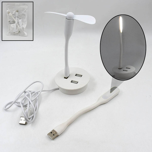 Portable Mini USB Fan, USB Ligh & USB 3 HUB / Port Combo - dailyneed.life