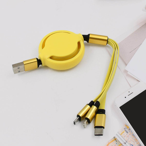 3 in 1 Retractable Charger Charging Cable (1 Pc / Mix Color) - dailyneed.life