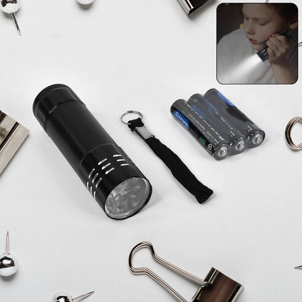 Portable Mini Torch - Super-Bright LED Flashlight with 3AAA Batteries Included - dailyneed.life