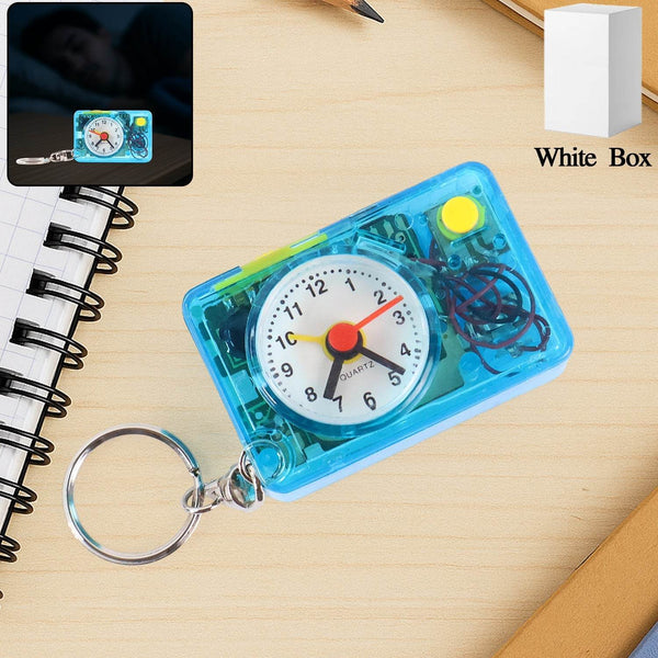 Mini Alarm Clock Keychain – 1PC Portable Quartz Analog Clock Key Ring - dailyneed.life