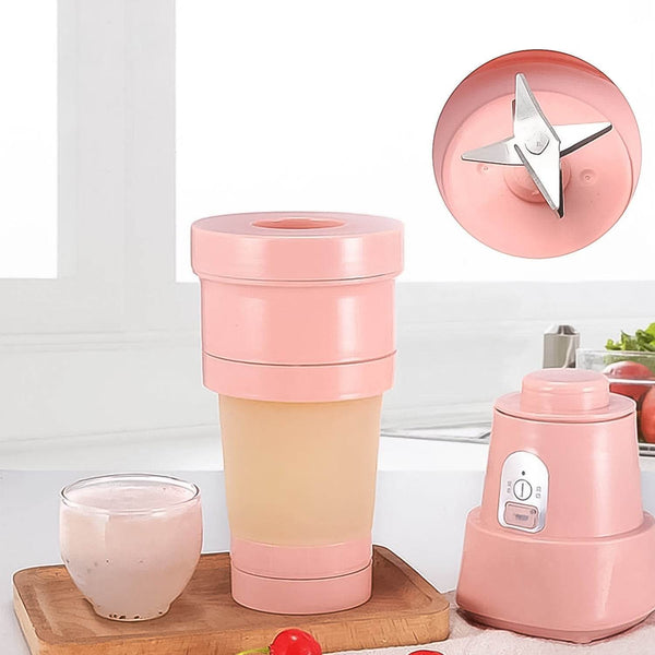 Foldable Electric Juicer, Portable Blender Stainless Steel 6 Blades (500 ML) - dailyneed.life