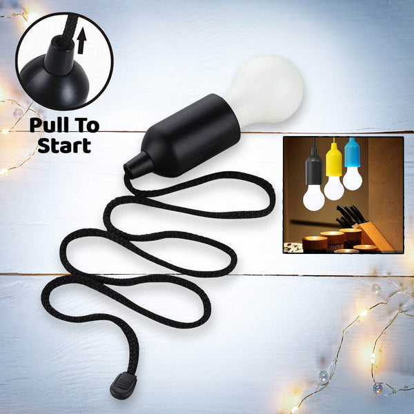 LED Pull Cord Light – Hanging Black LED Bulb (1 Pc) - dailyneed.life