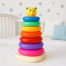 Plastic Baby Kids Teddy Stacking Ring Jumbo Stack Up Educational Toy 7pc - dailyneed.life