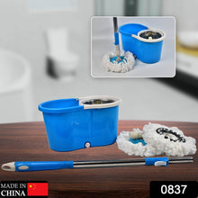 Spin Floor Cleaning Easy Advance Tech Bucket Mop and Rotating Steel Pole Head with 2 Microfiber Refill Heads for Household Floor Cleaning (MOQ :- 25pc) - dailyneed.life