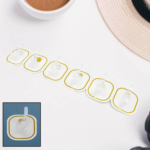 TRANSPARENT ADHESIVE WALL HOOK (6 PCS SET) - dailyneed.life
