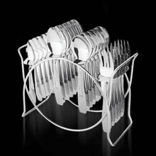 Stainless Steel Cutlery Set with Elegant Storage Stand (24 Pc) - dailyneed.life