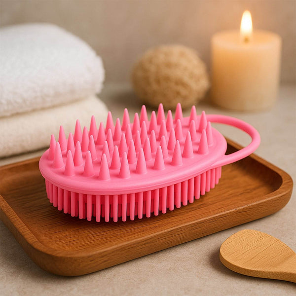 2-in-1 Silicone Soft Bristle Bath Brush - dailyneed.life