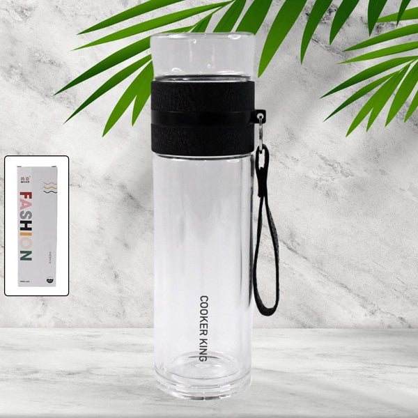 Outdoor Sport Glass Water Bottle With Steel Lid / 500 Ml Approx) - dailyneed.life