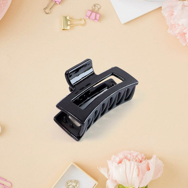Matte Finish Rectangle Hair Claw Clip for Women and Girls – Assorted Color Pack – 1 Pc - dailyneed.life