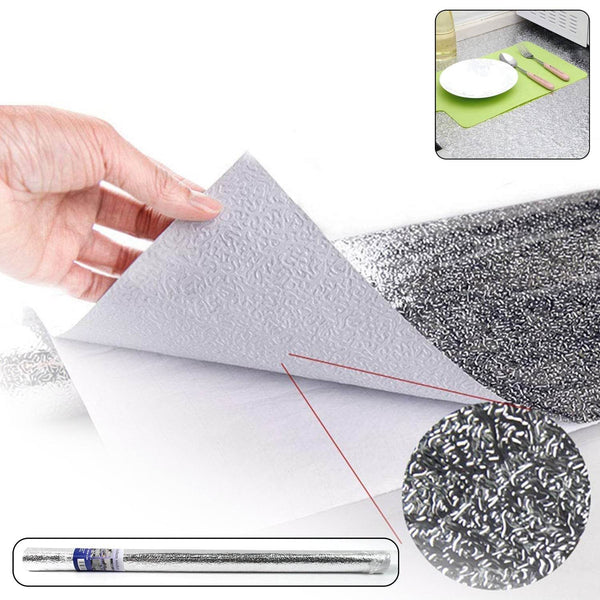 Aluminium foil for Kitchen and Aluminium Foil Paper Sticker Roll for Kitchen Wall, Drawers. (60cmx2Meter) - dailyneed.life