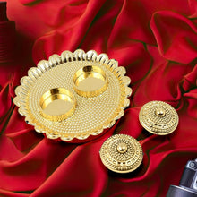 Round Shape Special Puja Thali, Kumkum Thali Holder (1 Pc / Big) - dailyneed.life