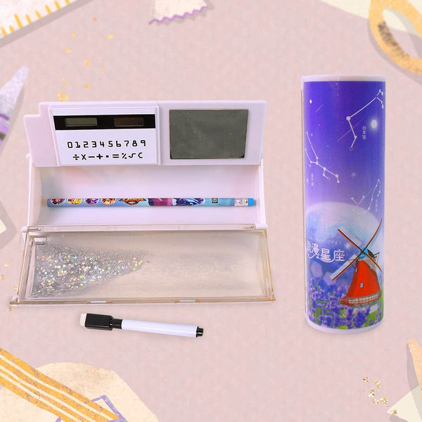 5 in 1 Compass Box, Geometry Box 2 Compartment (1 Set / Mix Color) - dailyneed.life