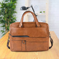 Premium Faux Leather Multipurpose Messenger Briefcase with Shoulder Strap (1 Pc) - dailyneed.life