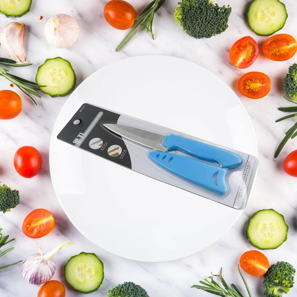 Stainless Steel Fruit Knife, New Sharp and Durable Fruit Knife Small, Comfortable Non-slip Handle, with Protective Cover, Suitable for Most Types of Vegetables and Fruits(1 Pc) - dailyneed.life