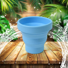 Round Silicone Foldable Glass, Foldable Travel Mug Without Lid (1 Pc) - dailyneed.life