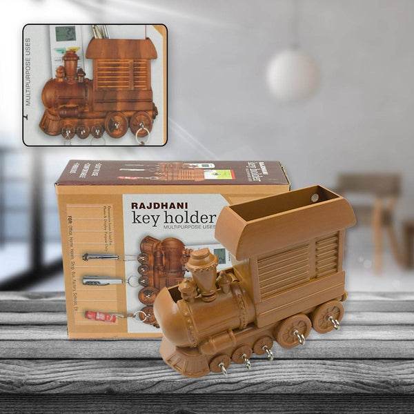 Train Key Holder (Plastic): Wall Mount, Decorative (1 Pc) - dailyneed.life