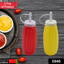Plastic Squeeze Bottle Ketchup Mustard Honey Sauce Dispenser Bottle ( 2 Pc Set ) - dailyneed.life